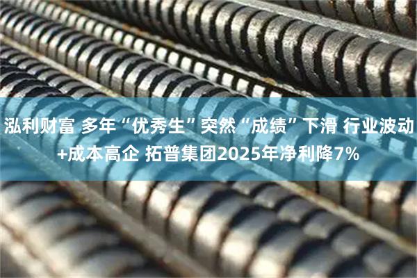 泓利财富 多年“优秀生”突然“成绩”下滑 行业波动+成本高企 拓普集团2025年净利降7%