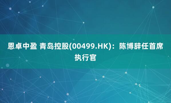 恩卓中盈 青岛控股(00499.HK)：陈博辞任首席执行官