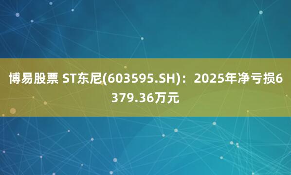 博易股票 ST东尼(603595.SH)：2025年净亏损6379.36万元